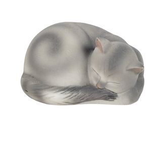 Vintage Avon 1984 Porcelain Tabby Cat Sleeping Napping Figurine Rare Collectible